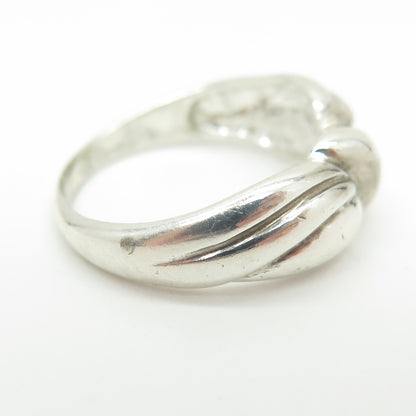 925 Sterling Silver Vintage Bow Ring Size 7.75