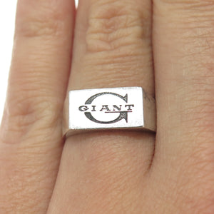 925 Sterling Silver Vintage "Giant" Signet Ring Size 6.25
