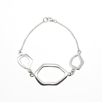 MWS Mark Wasserman Samara 925 Sterling Silver Vintage Modernist Bracelet 7"