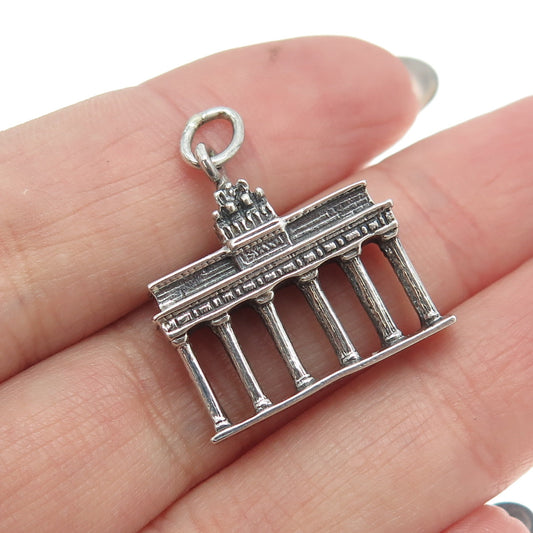 800 Silver Vintage Brandenburg Gate Pendant