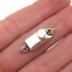 925 Sterling Silver Vintage Mexico Bracelet / Necklace Box Lock Clasp