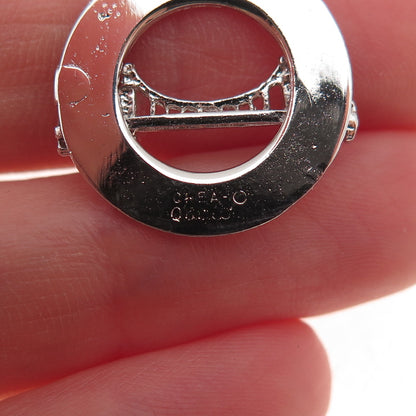Crea 925 Sterling Silver Vintage SF Golden Gate Bridge Charm Pendant