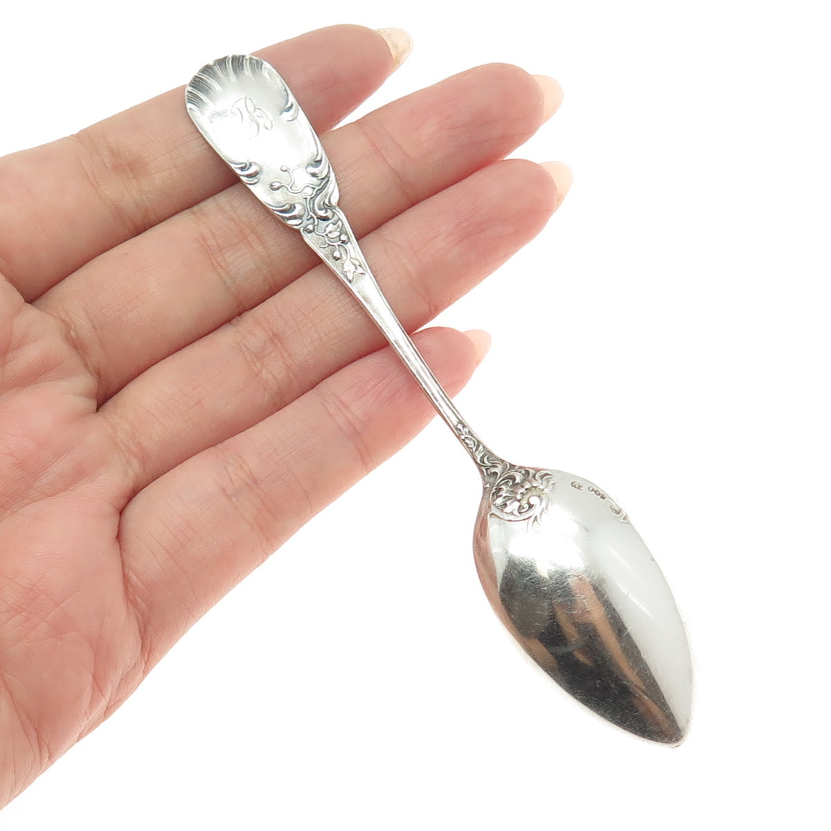 BRUCKMANN & SOHNE 800 Silver Antique Germany Coffee Spoon