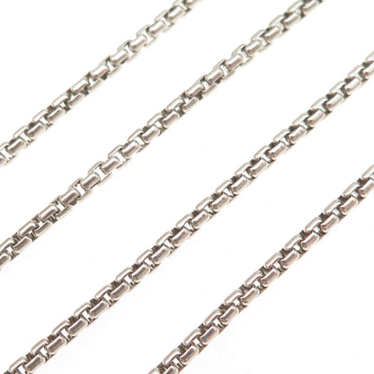 John Hardy Sterling Silver Vintage Round Box Chain Necklace 22" (broken lock)