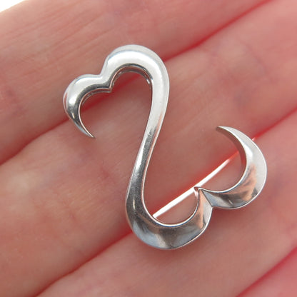 925 Sterling Silver Open Heart Slide Pendant