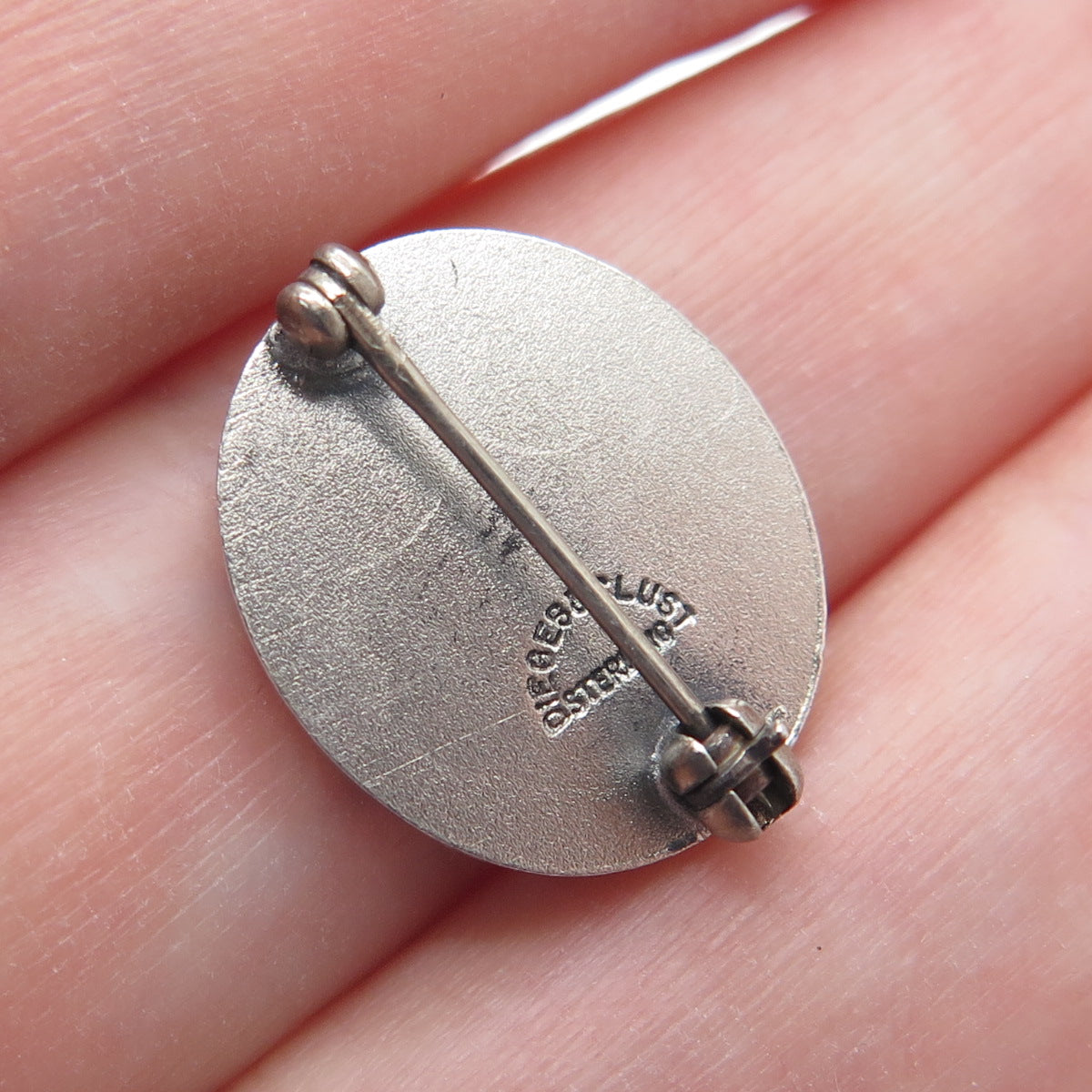 DIEGES & CLUST Sterling Silver Vintage Glen Cove Hospital Oxidized Pin Brooch