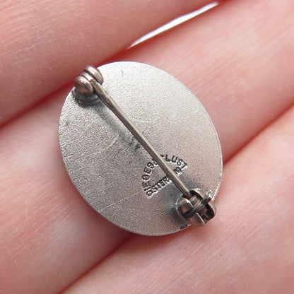 DIEGES & CLUST Sterling Silver Vintage Glen Cove Hospital Oxidized Pin Brooch