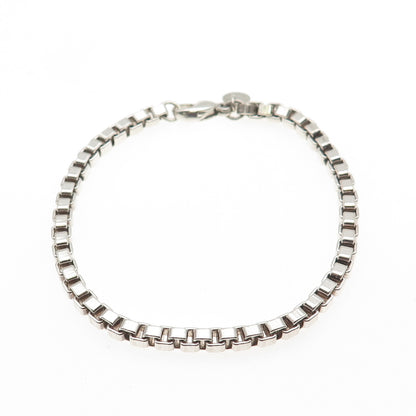 TIFFANY & CO. 925 Sterling Silver Vintage Venetian Link Bracelet 7.25"