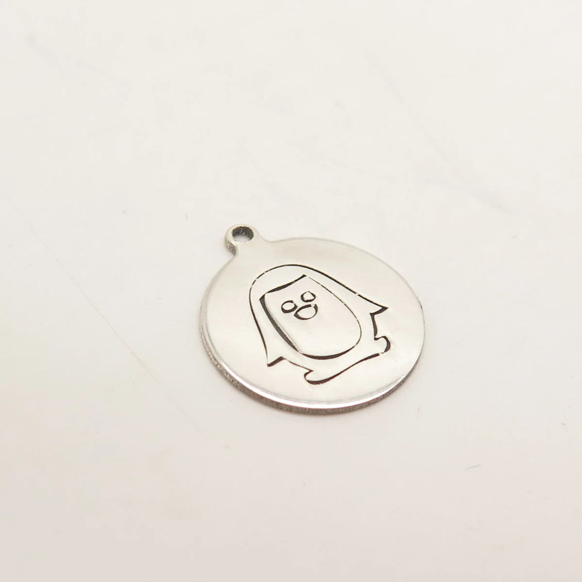 925 Sterling Silver USA Two In Town Penguin Charm Pendant
