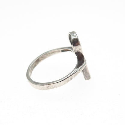 925 Sterling Silver Vintage Egyptian Ankh Oxidized Ring Size 6.5