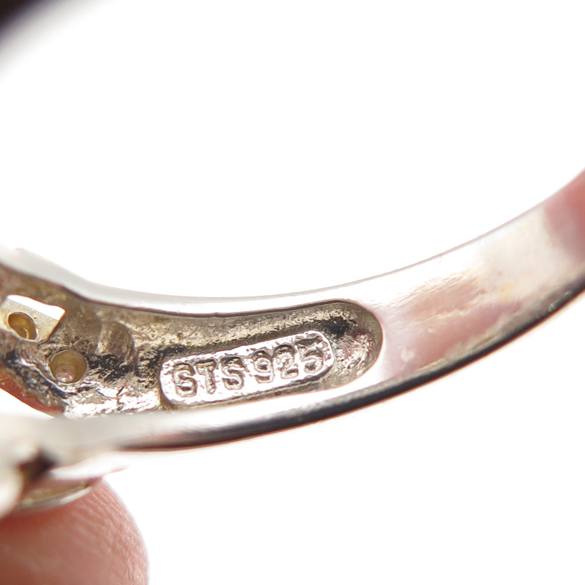 Chuck Clemency 925 Sterling Silver Real Diamond & Amethyst Ring Size 7.25