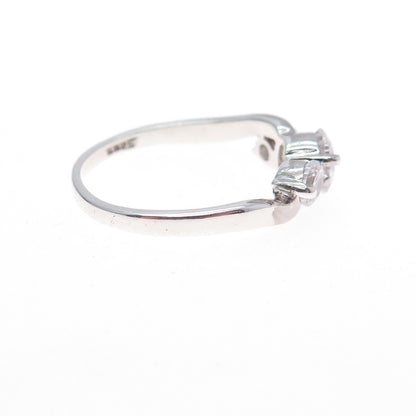 CHARLES WINSTON 925 Sterling Silver Round-Cut C Z Engagement Ring Size 8.25