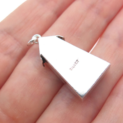 925 Sterling Silver Vintage Enamel Royal Guard 3D Charm Pendant