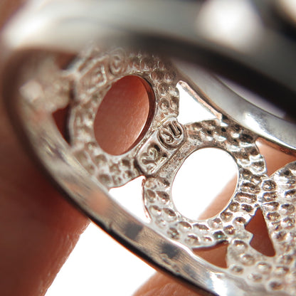 925 Sterling Silver Vintage 2000 Millennium Wide Band Ring Size 8.25