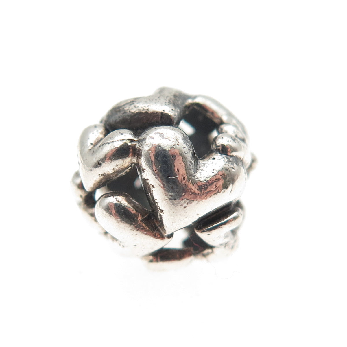 Trollbeads LAA 925 Sterling Silver Heart Slide Bead Charm