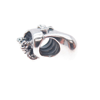 PANDORA 925 Sterling Silver Santa's Stocking Slide Bead Charm