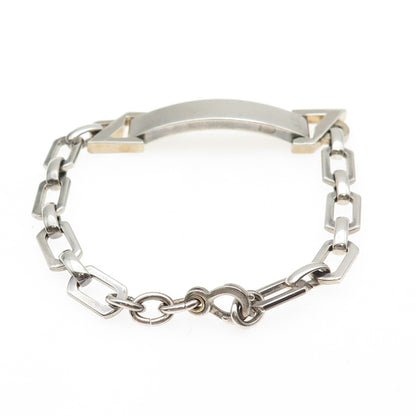 Jacoby Bender 925 Sterling Silver Vintage ID Bracelet 7.5"