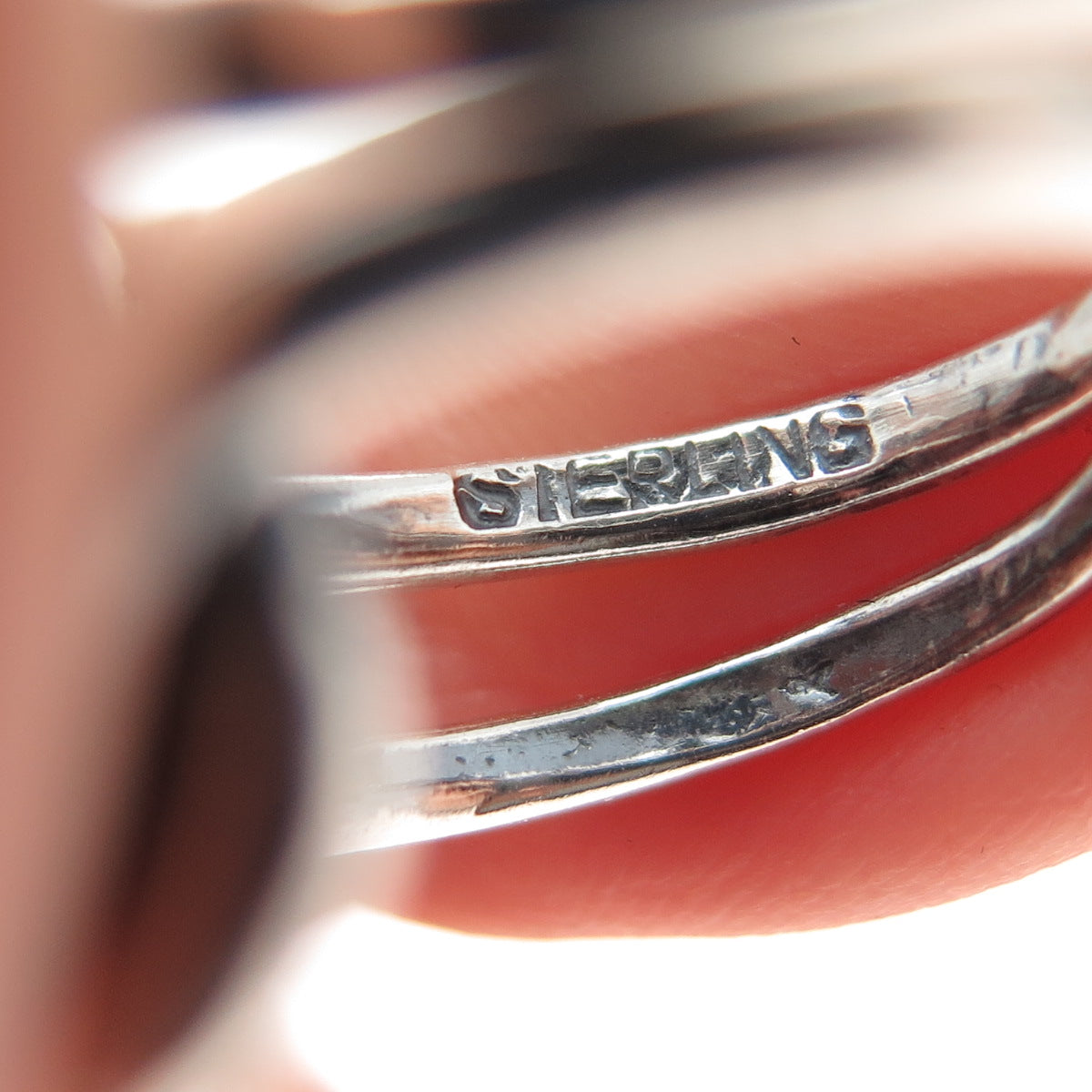 925 Sterling Silver Vintage Mariner Love Knot Oxidized Ring Size 5.5