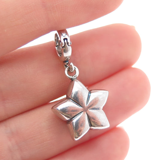 925 Sterling Silver Vintage Star Charm Pendant