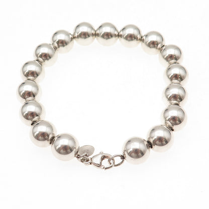Tiffany & Co 925 Sterling Silver Vintage HardWear Ball Beaded Link Bracelet 6.5"