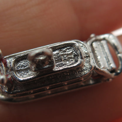 J.M. FISHER 925 Sterling Silver Antique Art Deco Steamboat Mini 3D Charm Pendant