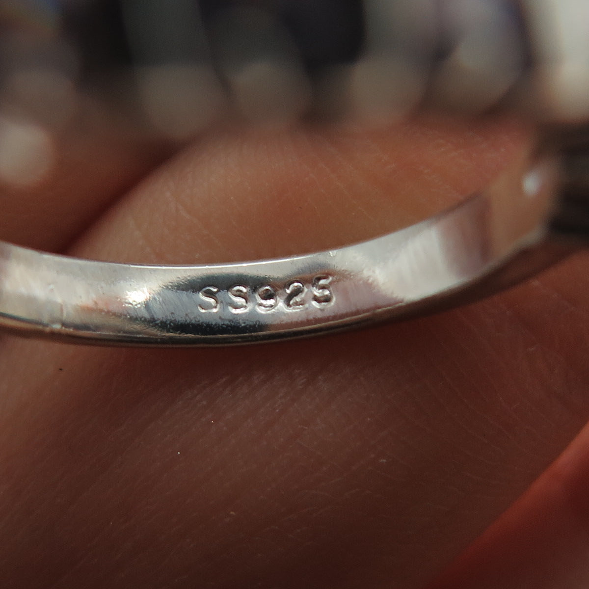 925 Sterling Silver Round-Cut C Z Wavy Half Eternity Band Ring Size 6