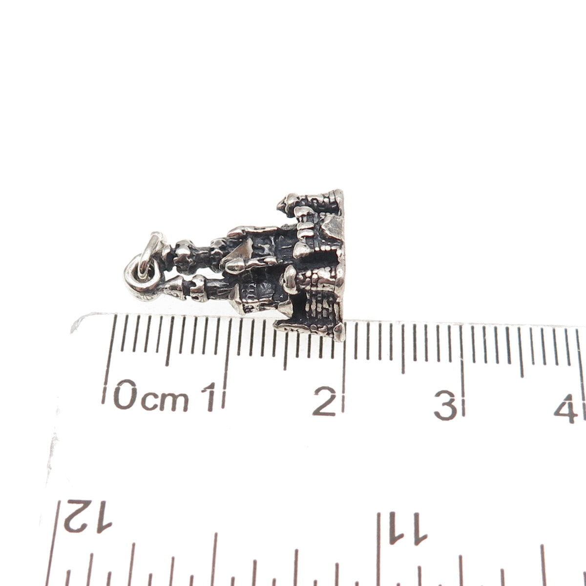 Disney 925 Sterling Silver Vintage Disneyland Cinderella Castle 3D Mini Pendant