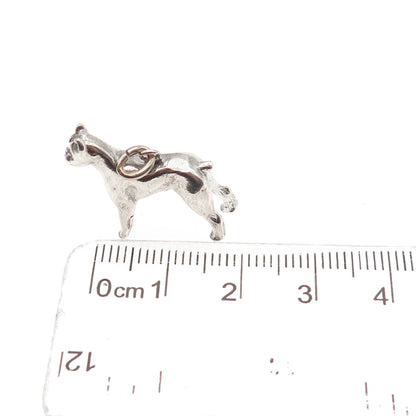 925 Sterling Silver Vintage Doberman 3D Mini Charm Pendant