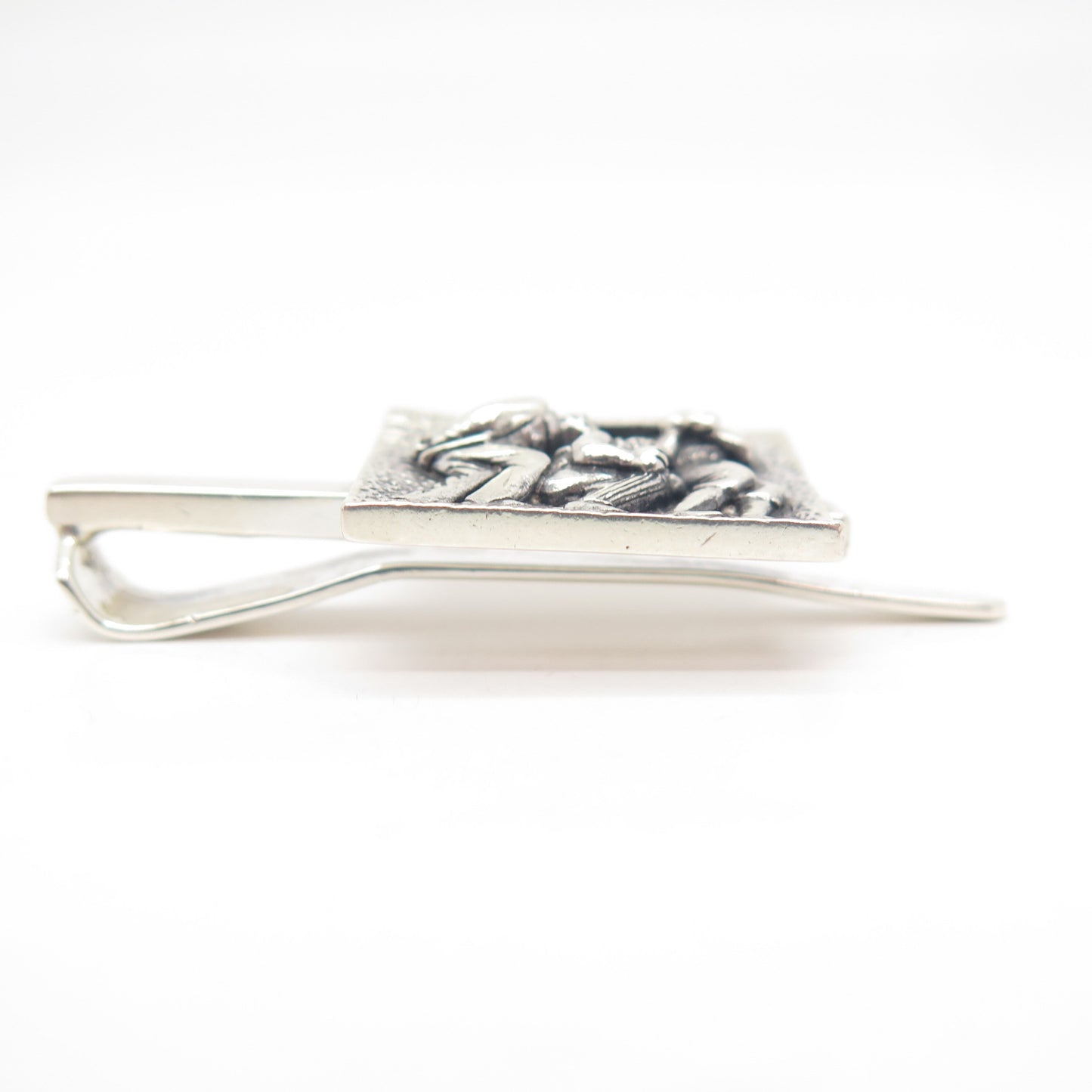 925 Sterling Silver Vintage Fenwick & Sailors Storyteller Tie Clip