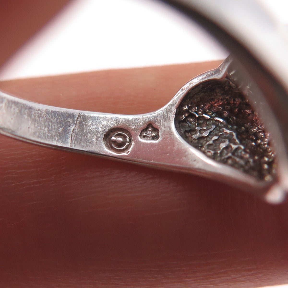 925 Sterling Silver Vintage Modernist Wave Ring Size 6.75