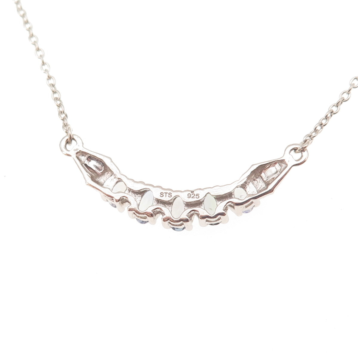 Chuck Clemency 925 Sterling Silver Real Tanzanite Cable Chain Necklace 18"