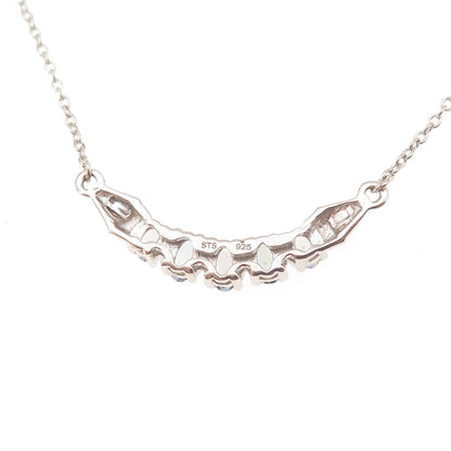 Chuck Clemency 925 Sterling Silver Real Tanzanite Cable Chain Necklace 18"