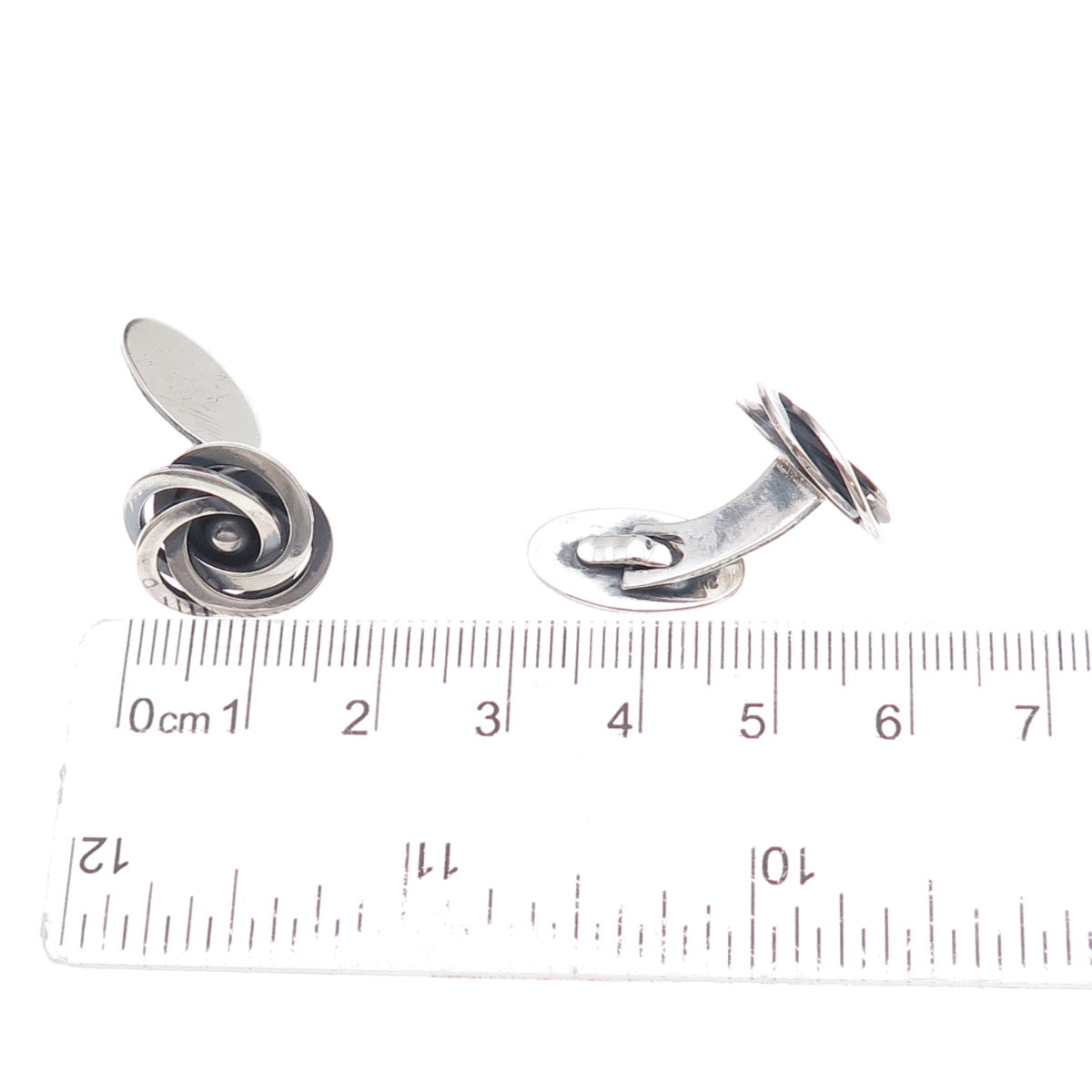 Hermann Siersbol 925 Sterling Silver Vintage Denmark Modernist Cufflinks