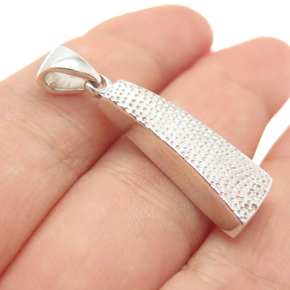 925 Sterling Silver Vintage Real MOP Modernist Charm Pendant