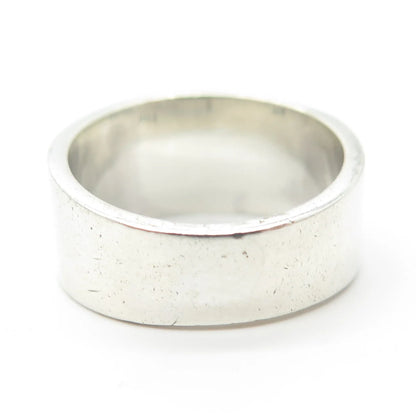 925 Sterling Silver Vintage Om Mantra Ring Size 7.75