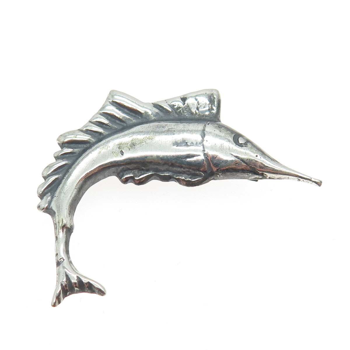 925 Sterling Silver Vintage Mexico Swordfish Pin Brooch