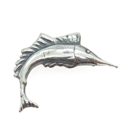 925 Sterling Silver Vintage Mexico Swordfish Pin Brooch