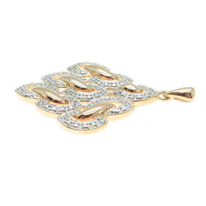 ROSS SIMONS 925 Sterling Silver 2-Tone Real Diamond Accent Pendant