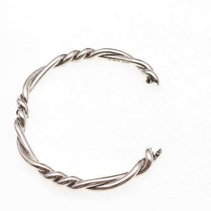 David Yurman 925 Sterling Silver Vintage Continuance Center Twist Bracelet 6.75"
