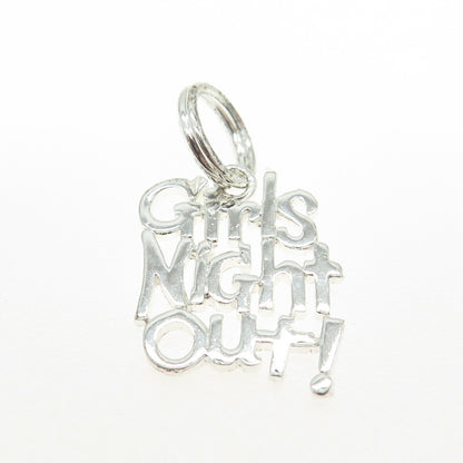 925 Sterling Silver "Girls Night Out!" Pendant