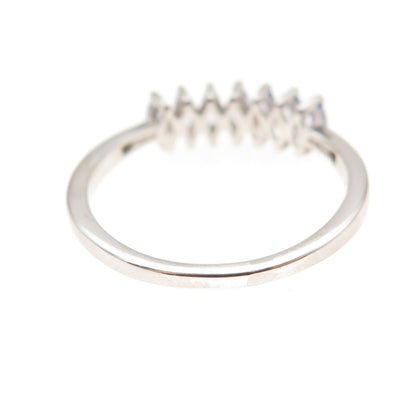 D'Joy 925 Sterling Silver Real Marquise-Cut Tanzanite Ring Size 8.25