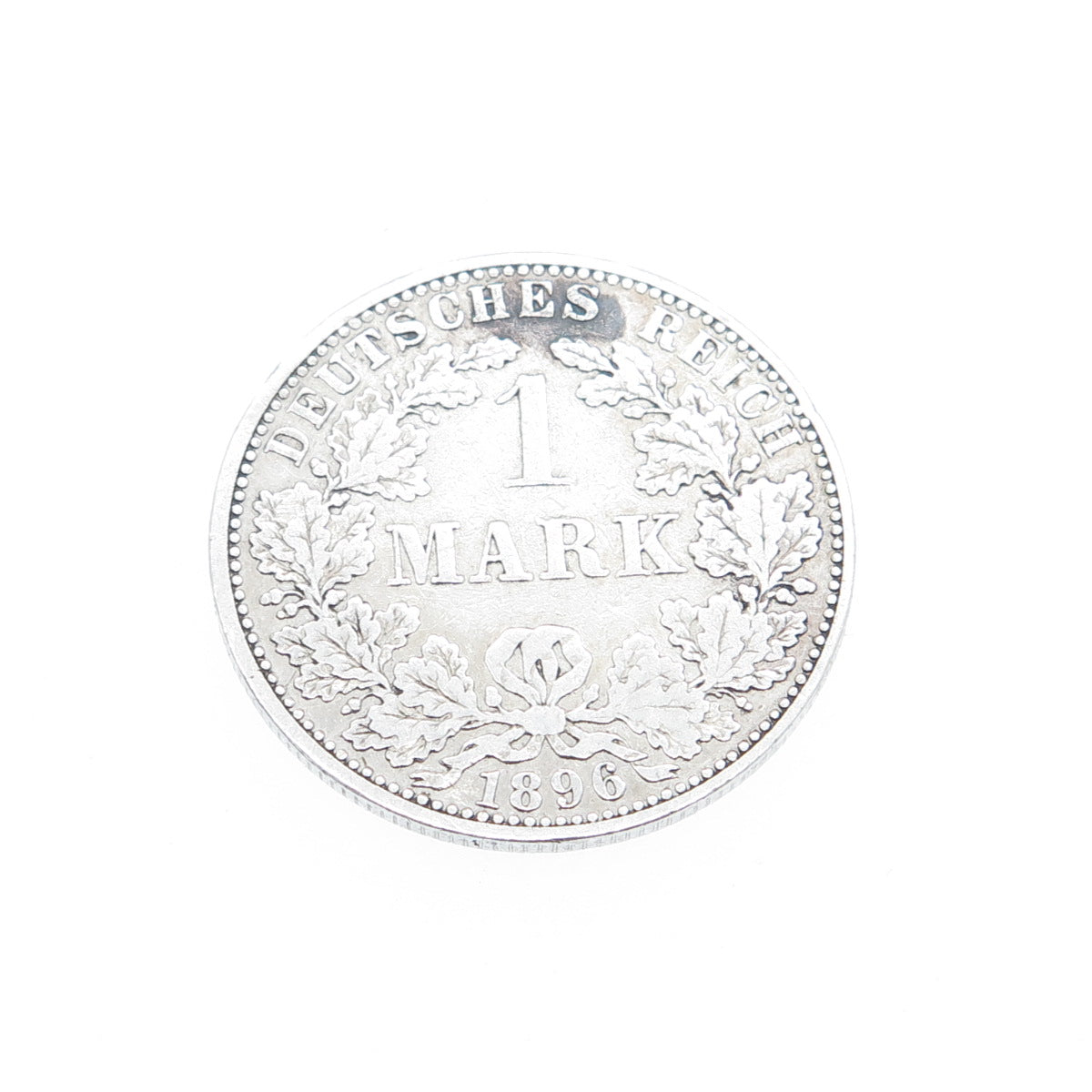 900 Silver Antique 1896 Germany Emperor William II 1 Mark Duetsches Reich Coin