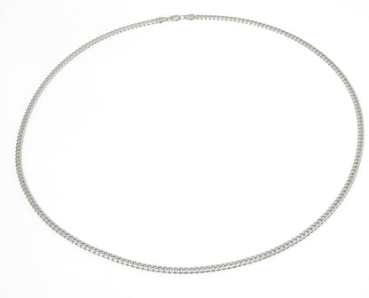 KARIZIA SPA KA 1772 925 Sterling Silver Italy Cuban Chain Necklace 24"