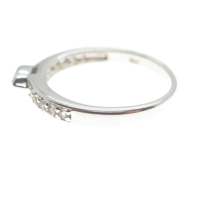 925 Sterling Silver Real Blue & White Topaz Ring Size 7.25