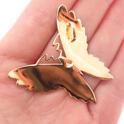 925 Sterling Silver Gold Plated Vintage Butterfly Pin Brooch