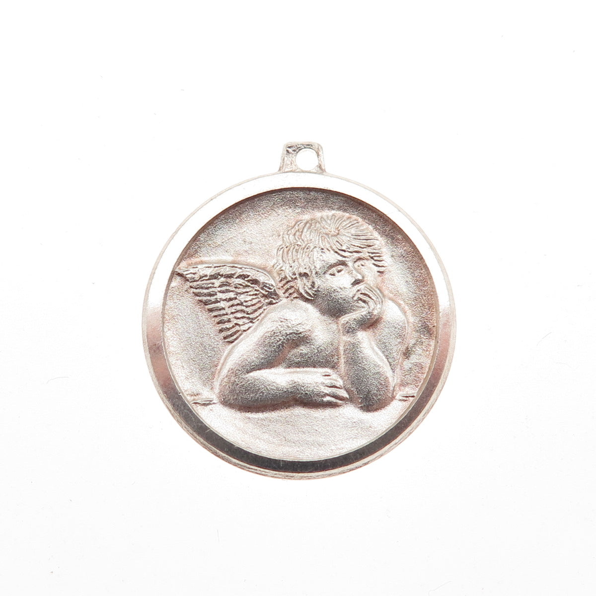 ROBERTO MARTINEZ 925 Sterling Silver Vintage Italy Cherub Charm Pendant