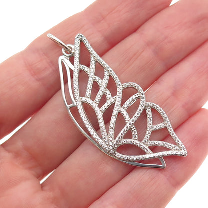 Pandora 925 Sterling Silver Round-Cut C Z Butterfly Pendant