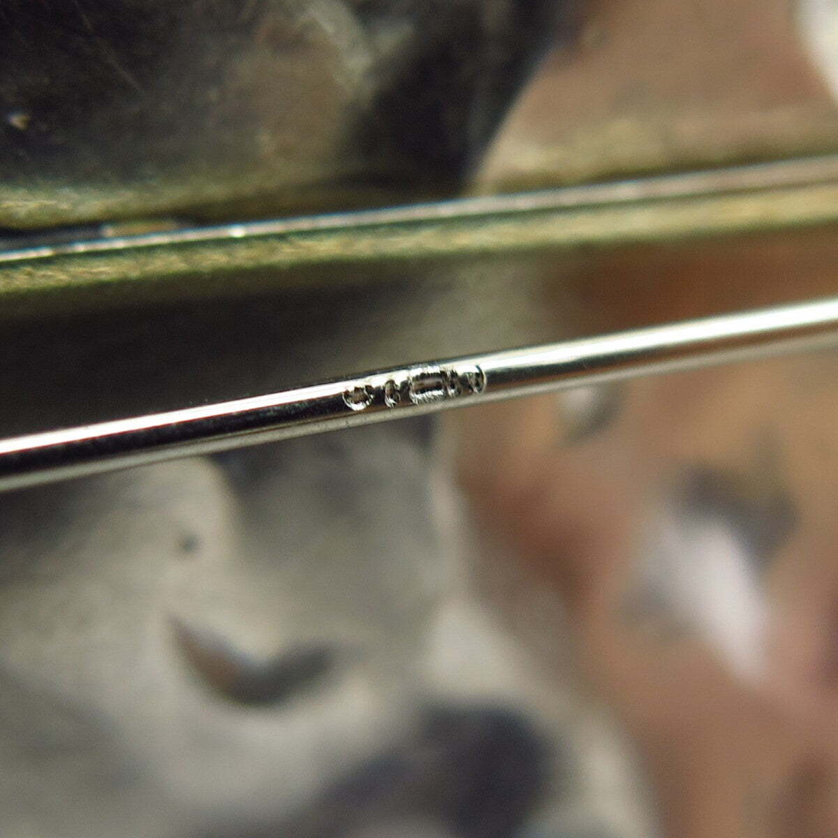 925 Sterling Silver 2-Tone Vintage Modernist Pin Brooch / Pendant