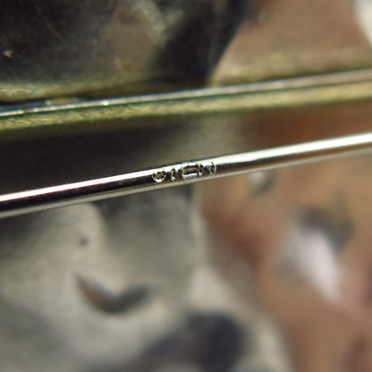 925 Sterling Silver 2-Tone Vintage Modernist Pin Brooch / Pendant