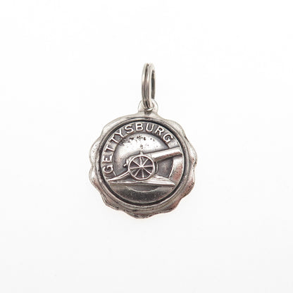 BATES & KLINKE 925 Sterling Silver Vintage Gettysburg Mini Charm Pendant
